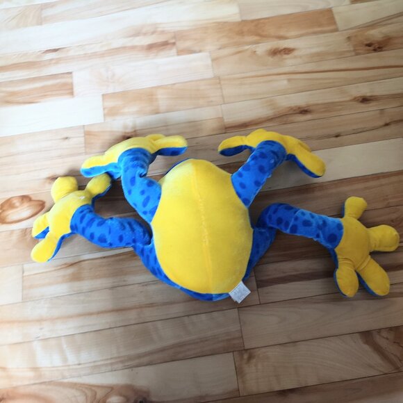 VINTAGE Best Made Toys Blue Frog Plushie Stuffed Animal - Picture 4 of 4